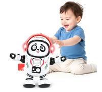 CRGANGZY Panda AI Dancing Robot, Robot Dancing Walking Toy Space Panda with Music Lights Electric Interactive Singing, Dance Space Pandas Toy for Kids Boys Girls Musical Movement