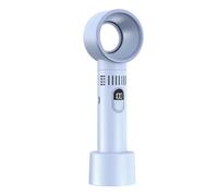 CRGANGZY Portable Mini USB Bladeless Fan Hand Held Desktop Fan 5-Speed Home Outdoor(Blue) (Blue)