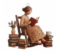 CRGANGZY Reader Christmas Decoration, Just A Girl Who Loves Books Ornament, 2D Acrylic Personalized Book Lover Ornaments for Book Lovers Teachers Student Cozy Home Decoration