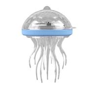 CRGANGZY Solar Powered Jellyfish Pool Light Dynamic RGB Color Changing Rechargeable Hanging Light Waterproof Dimmable Night Light for Swimming Pools Garden Ponds Outdoor Decor-White