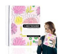 CRGANGZY The Bible In A Year: 52-Week Bible Study Journal, Spiral Christian Devotional Notebook with Scripture Verses, Guided Study Planner for Faith & Prayer, Inspirational Religious Gifts for Women