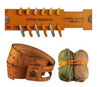 CRGANGZY The Crafters' Multi-Wrap - 7-in-1 Leather Measuring Tool, 18.9 Inch Wrist Ruler for Knitting Sewing Tools, Crafters' Leather Measuring Tool with Dual-Scale Design