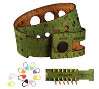 CRGANGZY The Crafters' Multi-Wrap - 7-in-1 Leather Measuring Tool, 18.9 Inch Wrist Ruler for Knitting Sewing Tools, Crafters' Leather Measuring Tool with Dual-Scale Design