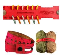 CRGANGZY The Crafters' Multi-Wrap - 7-in-1 Leather Measuring Tool, 18.9 Inch Wrist Ruler for Knitting Sewing Tools, Crafters' Leather Measuring Tool with Dual-Scale Design