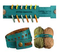 CRGANGZY The Crafters' Multi-Wrap - 7-in-1 Leather Measuring Tool, 18.9 Inch Wrist Ruler for Knitting Sewing Tools, Crafters' Leather Measuring Tool with Dual-Scale Design