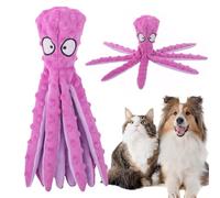 CRGANGZY Whiskerspot Octopus Dog Toy, Eco friend Octopus PlayToys Plush for Dogs, No-Stuffing Squeaky Dog Interactives Plush with Crinkle Paper, Durable Chew Toy for Puppy Teething & Interactive Play