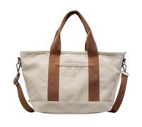 CRGANGZY Women Canvas Stylish Tote Bag large capacity Casual Canvas Crossbody Bag Multi-Layers All-Match Work Class handbags for School Travel Shopping Holiday Party Use