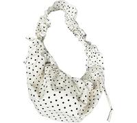 CRGANGZY Women Chic Underarm Bag Large Capacity Polka Dot Pleated Dumpling Bag All Matched Vintage Small Tote Bag for Party Vacation (02)