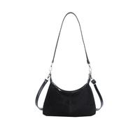 CRGANGZY Women PU Leather Hobos Underarm Bags Causal Shoulder Bag for Daily Use (Black)