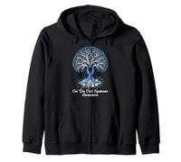 Cri Du Chat Syndrome Awareness Fight Cri Du Chat Syndrome Zip Hoodie