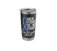CRI du Chat Syndrome Awareness Her Fight Warrior Support Stainless Steel Insulated Tumbler
