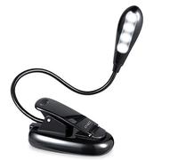 Criacr Clip on Book Light, 4 LED Portable Reading Light, Battery Operated Reading Lamp, Touch Sensitive Table Reading Light, for Readers, Kids, Desk, Headboard, Bedstead, Office Table, Christmas