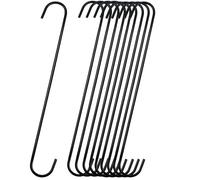Criativo live 10 Pack Extra Large S Hooks,Heavy Duty Long S Hooks,X-Large Hooks for Hanging Garden Pergola Plant,Bird Feeder,Kitchen Pots and Pans, Garden Pergola,Closet, Workshop