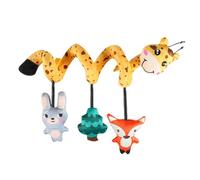 Crib Activity Toy, High Contrast Soft Crib Mobile Toy with Rattle, Stimulates Senses Interactive Toddler Supplies for Entertainment Distraction Visual Stimulation