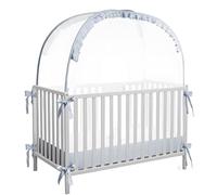 Crib Extender To Prevent Climbing Out Pop-Up Breathable Mesh Canopy