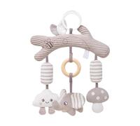 Crib Hanging Toy, Hanging Plush, Soft Texture Lightweight Easy Attachment Visual Stimulation Portable Sensory Play Compact, Wind Chime Toy for Kids Car Stroller, 12.99x9.84Inches, Beige