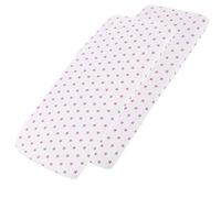 Crib Jersey Fitted Sheet 100% Cotton 40x90cm - 4X Pink Star