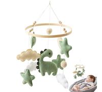 Crib Jewelry Pendant Toy - Soft Dinosaur Theme Hanging Plush for Baby Boys & Girls | Safe Nursery Decor, Bedside Soother for Cribs, Breathable Calming Toy for Sleep and Play