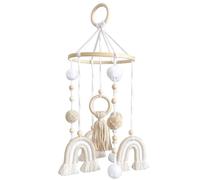 Crib Mobile, 7.9x19.3 Inch Baby Mobile for Crib, Boho Rainbow Nursery Decor, Hanging Baby for Kids Room