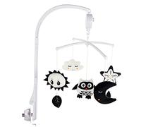 Crib Mobile Baby, Baby Bed Mobile with Music Box Bed Bell Crib and Rotating Plush Toy Rabbit Bear Owl Children's Room Hanging Wind Chimes Music Mobile Toy Crib Gift for Newborns