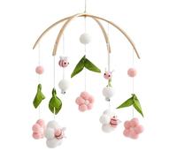 Crib Mobile for Bassinet - Bee Flowers Spinner, Soft Plush Hanging | Stroller Attachment with Soothing Motions for Toddler Bed Activity Entertainment Early Senses Nursery Sleep Use