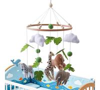 Crib Mobile for Boys Animal Theme Visual Stimulating Decor