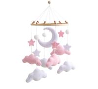 Crib Mobile - Soothing Felt Nursery Decor, Hanging Bassinet Toy | Gentle Movement Musical Mobile Soft Design Engaging Visuals for Kids Girls Boys Home Bedroom Playroom Daycare Travel Car