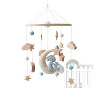 Crib Mobile - Spin Motion Decoration, Audio Comfort Attachment, Educational Engagement Display, Cot Suspension Accessory Set | for Bassinet Pram Caregiver Interior Styling