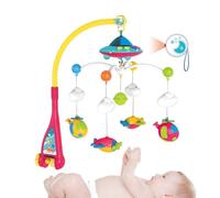 Crib Mobile with Music, Nursery Musical Mobile, Lights Projector Music Box, Soothing Melody & Visual Display, 19.69 x 18.9 inch Adorable Bed Decoration, Ideal Accessory for Kids