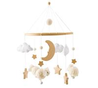 Crib Mobiles for Babies, Sheep Cloud Stars Moon Mobile Hanger, Cute Cartoon Baby Toys for Baby Bedroom Ceiling Mobiles Toy Decoration Newborn