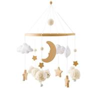 Crib Mobiles for Babies, Sheep Cloud Stars Moon Mobile Hanger, Cute Cartoon Baby Toys for Baby Bedroom Ceiling Hanging Toy Decoration Newborn Gift