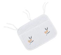 Crib Organizer Hanging, 2 Type, Cute Patterns Soft Cotton Practical Storage Supplies for Strollers Furniture (Olive Tuba