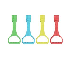 Crib Pull Up Rings - 4pcs Walking Exercises, Assistant Manual Stand Up Trainer, Sturdy Bed Support Loops | Ergonomic Practical Safety Handles for Mobility Training Nursery Gear Developmen