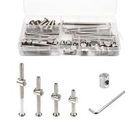Crib Screws Bolts Hardware Replacement Kit, Baby Bed Frame Bolts &Barrel Nuts Set for Delta/Graco/Dream On Me, M6x20/40/60/80mm Socket Cap Screws Assortment Kit for Chairs Furniture - 28 Set