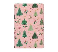 Crib Sheets for Boys Girl Christmas Trees Neutral Mini Crib Mattress Sheets Fitted,Pink Toddler Baby Sheets for Crib Mattress Soft & Breathable 39 * 27 * 5In