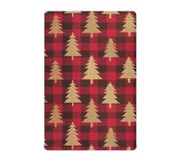 Crib Sheets for Boys Girl Christmas Trees Neutral Mini Crib Mattress Sheets Fitted,Red Buffalo Plaid Toddler Baby Sheets for Crib Mattress Soft & Breathable 39 * 27 * 5In