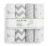 Crib Sheets Set for Boys & Girls | Super Soft 100% Jersey Knit Cotton | Grey and White | 150 GSM | 3 Pack