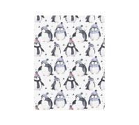 Crib Sheets- Soft & Breathable Penguin Wearing A Hat Bed Sheets in Combed Cotton Fits Standard Crib & Playard Mattresses for Baby-S
