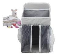Crib Storage Caddy | Under Bed Storage Bag | with Hooks and Straps Reusable Large Capacity Diaper Bag for Hospital Bed, Home, Bunk Bed