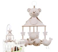 Crib with Music - Cute Animal Bracket Spinner | Organic Cotton Skin-Friendly Calming Lullaby Hanging Umbrella | Music Mobiles - Interior Design of Kids Room 0-6 Months Girls
