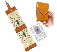 Cribbage Board Game Set, Portable Cribbage Board With Pegs, Cribbage Board Game Set, Fun Family Table Game for All Ages, Compact, Family Game Nights, Road Trips and Camping