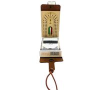 Cribbage Board Game Set - Wood Cribbage Board with Faux Leather Case | Classic Cribbage Game with Full Deck of Cards and 6 Pegs | Ideal for Game Night, Travel, Family Fun, Outdoor Entertainment, Class