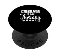 Cribbage Is My Therapy Funny Cribbage Player PopSockets Adhesive PopGrip