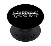 Cribbage Queen Card Player Woman PopSockets Adhesive PopGrip
