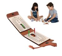 Cribbage Tray - Card Game for Screening, Traditional Playing Cards with Family Fun Storage Compartment