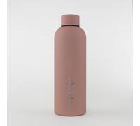 cribstar Personalised Insulated Water Bottle - Perfect for School, Travel, Office, Gym Anywhere - Small Name - Laser Engraved! (Mocha)