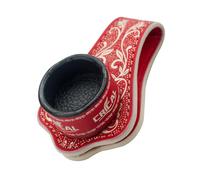 CRICAL Portable Magnetic Pool Chalk Holder Round Chalk Cube Holder Billiard Cue Accessory Red White