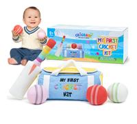 CRICBABY My First Cricket Kit | Cotton Soft Plush Toy | Gift Baby and Infant 0-2 Years | 3 Soft Sensory Cricket Balls-Rattle Crinkle Squeaker &