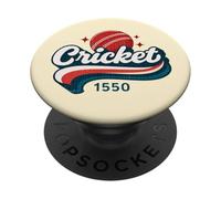 Cricket 1550 Sports Varsity Vintage Men Women PopSockets Adhesive PopGrip