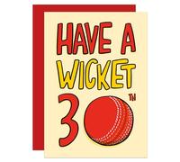 Cricket 30th Birthday Card, Card for Husband, Card for Brother, For Boyfriend, Funny Birthday Card, Cricket Fan Card, World Test Match Cricket Milestone A6 Card (30th)